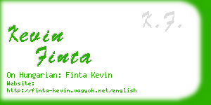 kevin finta business card